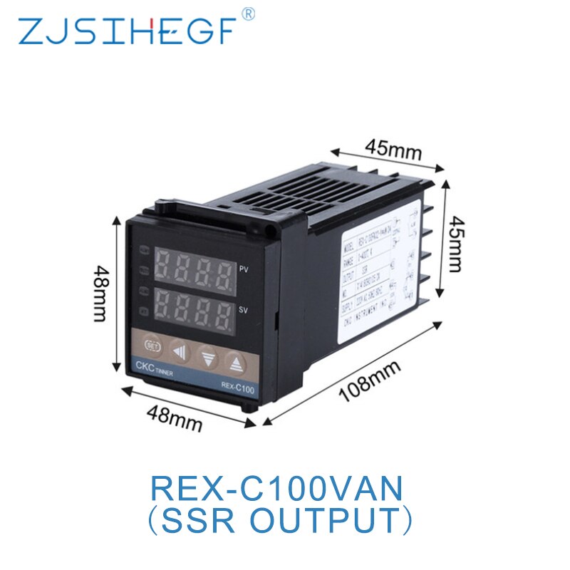 REX-C100 Dubbele Output Ssr Relais Ac 220V Digitale Thermostaat Intelligente Digitale Pid Temperatuurregelaar: C100 SSR output