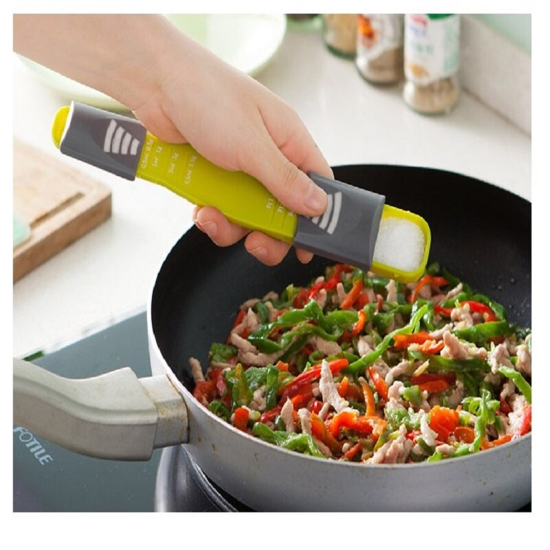 Adjustable Measuring Spoon Plastic Milk Seasoning Flour Scoop with Scale Kitchen Measuring Cups