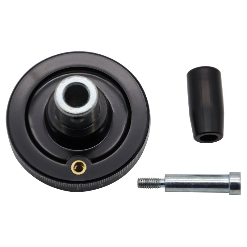 63mm Hand Wheel with Bakelite Handle, Dual Scales Revolving Handle Hand Wheel for Milling Machine, Lathes, Grinders