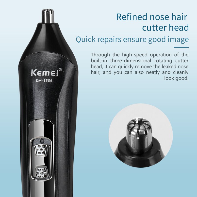 Cortadora de pelo Kemei KM-1506 multifuncional, Afeitadora eléctrica recargable para pelo de nariz, Afeitadora eléctrica, afeitadora de barba, corte de pelo