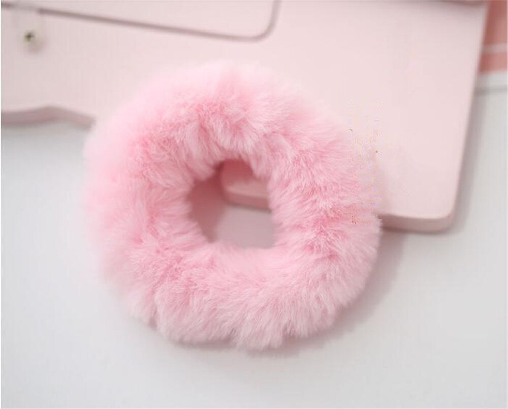 1 Uds., lindas bolas de pompón de pelo Harajuku, bandas de goma elástica para el pelo, accesorio Lolita B1302: pink