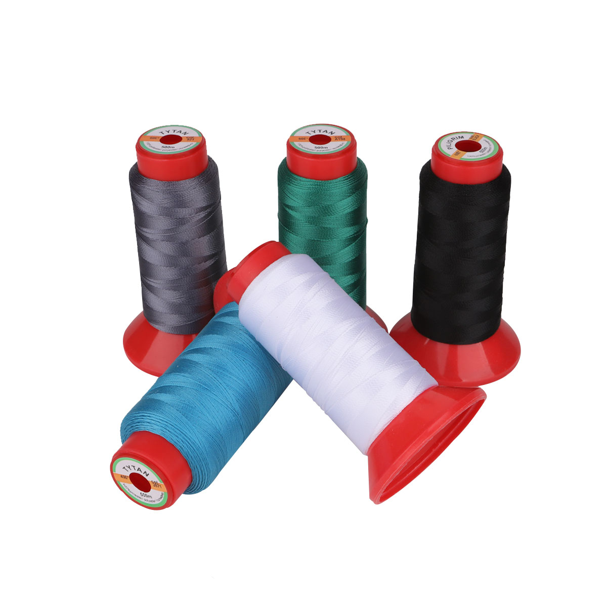 Linha de costura de poliéster de alta tenacidade, resistência uv 250d/2, 0.15mm de espessura, tecido pesado, lona, calçados de couro, 500 metros