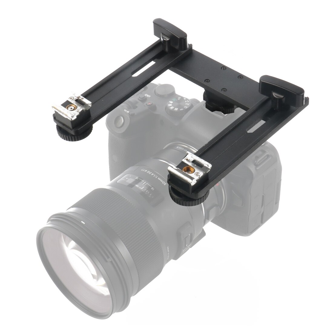 Bgning Triple/Dubbele Koud Schoen Mount Adapter 1/4 Mount Extension Bar Beugel Voor Dslr Camera Statief Zaklamp Licht Microfoon