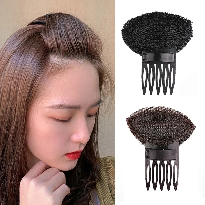 1 Juego de cojín para cabeza de pelo Puff, Base de pelo de volumen Invisible, pinza para el pelo esponjosa, almohadilla de esponja, moño, herramienta de Peinado DIY para mujeres y niñas