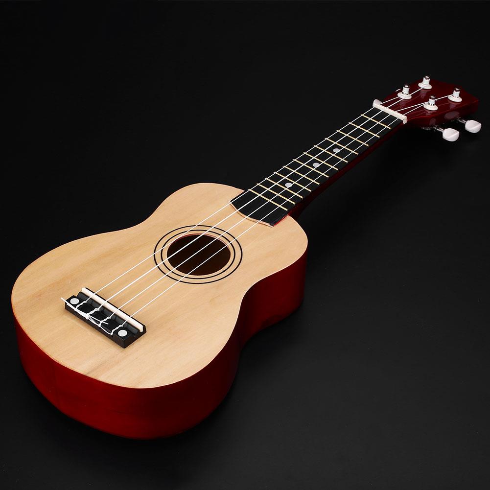 21" Ukulele Small Guitar Wooden Hawaiian Wood Uke Soprano Musical Instrument 4 Strings Ukelele