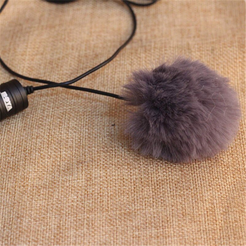 Microphone universel sans fil à pince, mixeur pour téléphone, bonnette anti-vent en fourrure pour saramonic boya gopro sony vhf: Gris