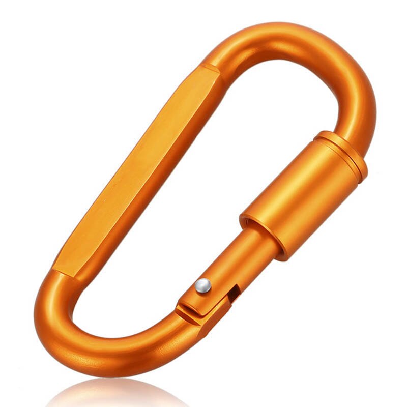 4- kleurige karabijnhaak voor het vergrendelen van sleutelhangers, sterke aluminium d-ringvormige sleutelhanger voor buiten kamperen en backpacken, sleutelhangerclip