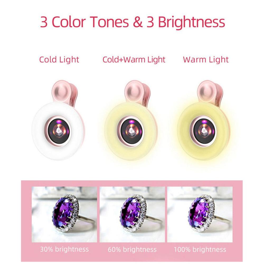 Lampade a portato telefono videocamera anello video luci macro veloce luce fotografia illuminazione supplementare accessori per telefoni