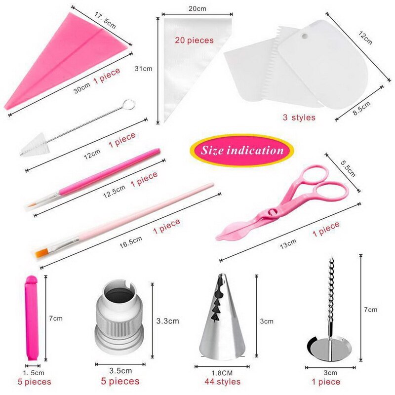83Pcs Cake Decorating Kit Piping Tips Set Voor Cupcake Bakken Decoratie Cake Decorating Kit Bakken Accessoires Piping Tips