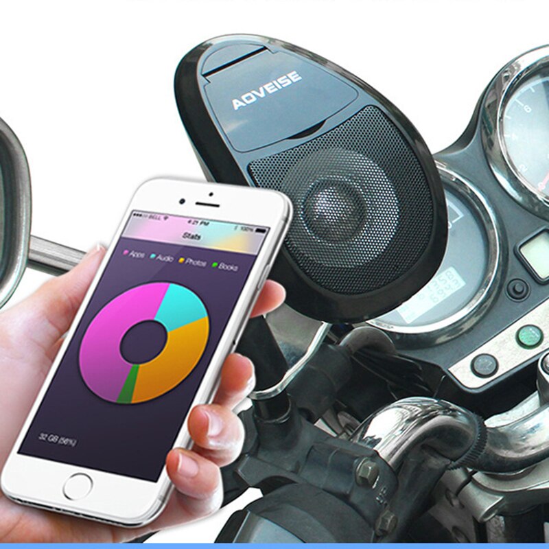 12V Motorcycle MP3 Player USB FM Radio Bluetooth-compatible Llluminated Modified Pedal Electric Speaker Amplifier Integrated