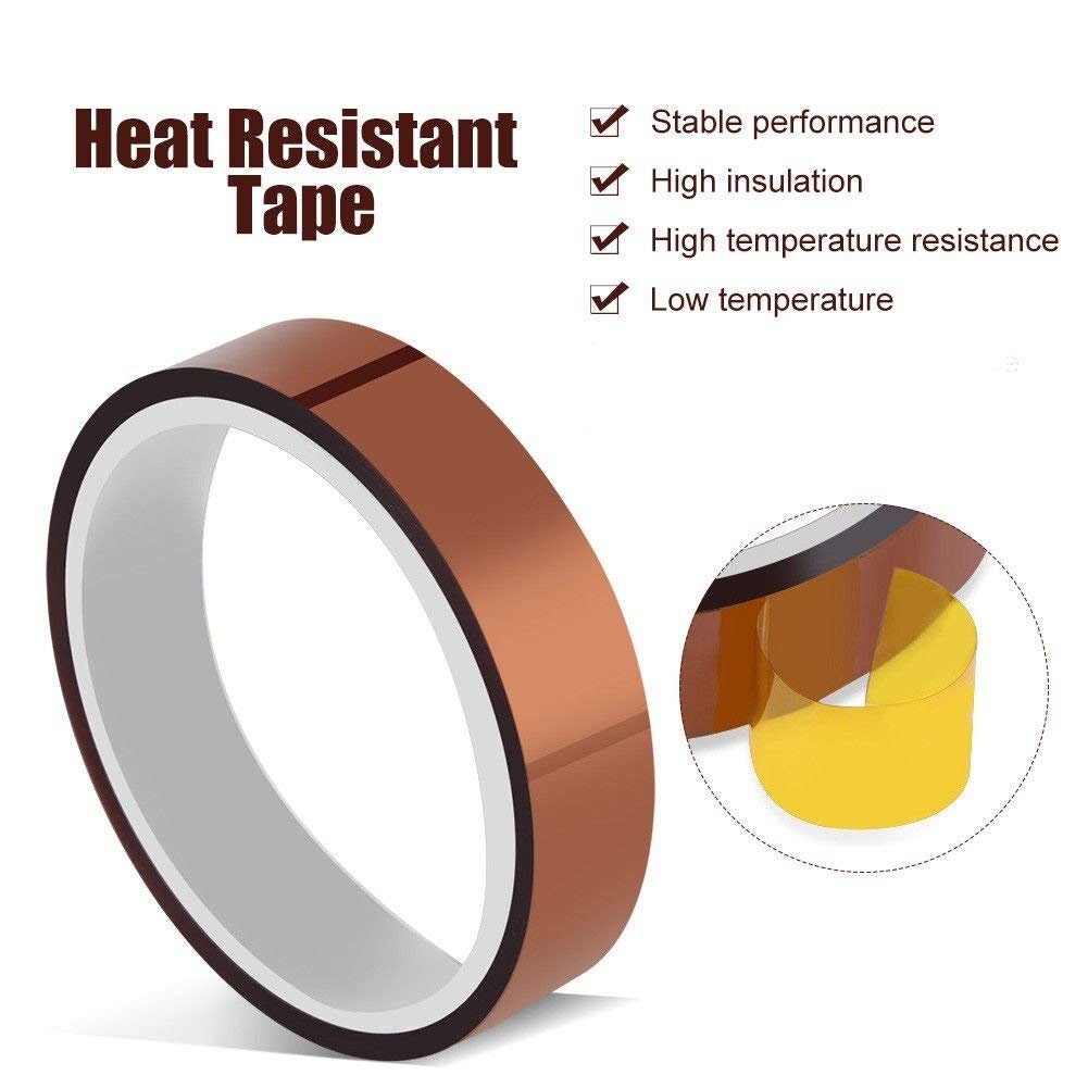 2 Rolls 10Mm X 33M Hittebestendige Tape Warmteoverdracht Tape Thermische Hoge Temperatuur Voor Sublimatie Voor Warmte druk Geen Residu