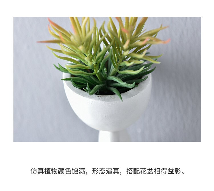 Bloempot decoratie portretkunst witte bloempot abstract beeldhouwwerk bloemstuk woonkamer zachte decoratie decoratie