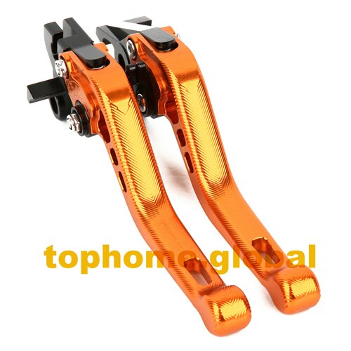 For Yamaha FJ1200 /ABS 1986 - 1995 3D Anti-slip Short/Long Clutch Brake Levers CNC Adjustable 1994 1993 1992 1991 1990 1989 1987: Short Orange