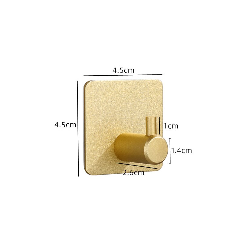 Geborsteld Goud Badkamer Hardware Set Gewaad Haak Handdoek Bar Toiletrolhouder Bad Badkamer Accessoires: hook 1