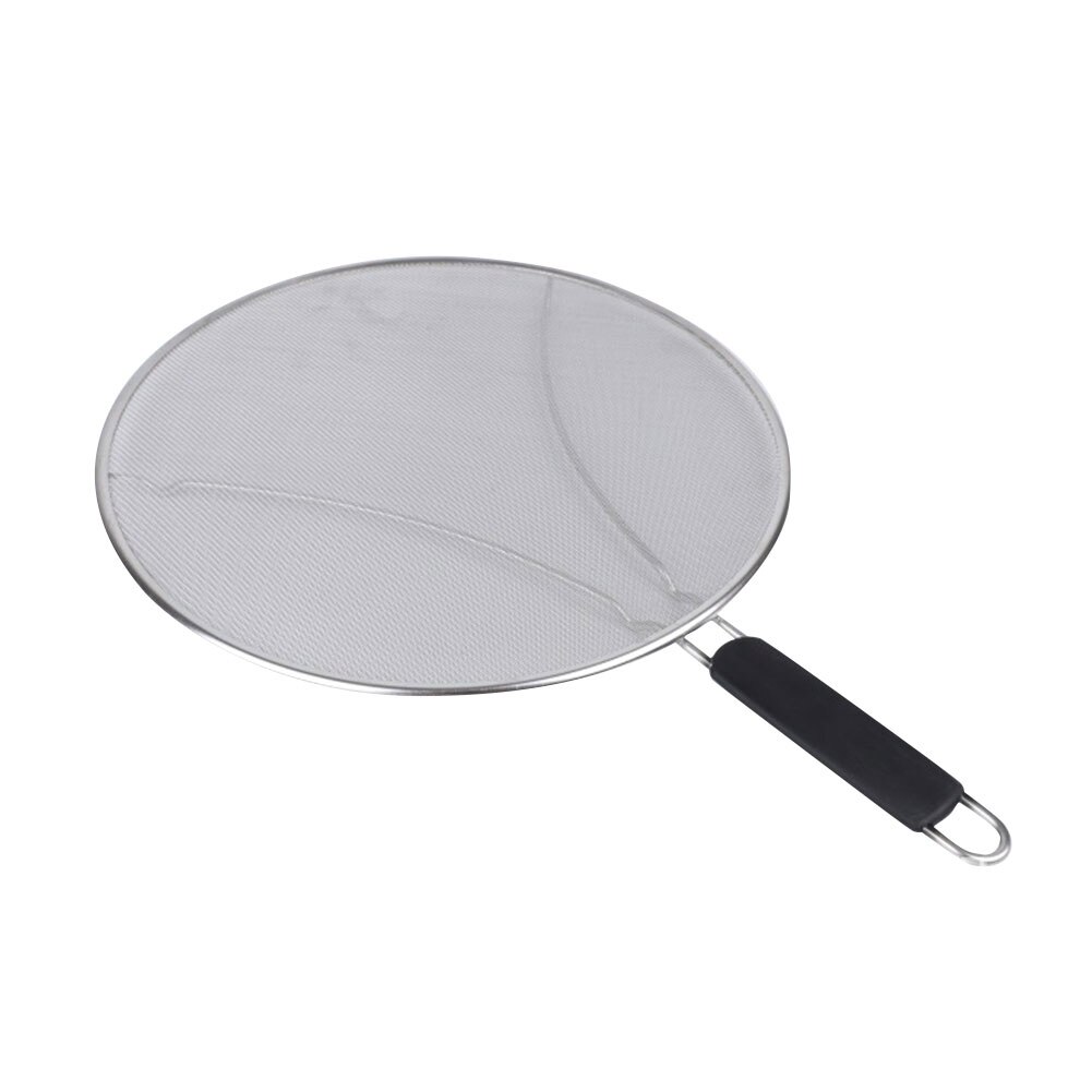Splash Net Ultrafine Mesh Splatter Screen Frying Pan Grease Guard Shield Stainless Steel With Handle For Most Pots Forceful