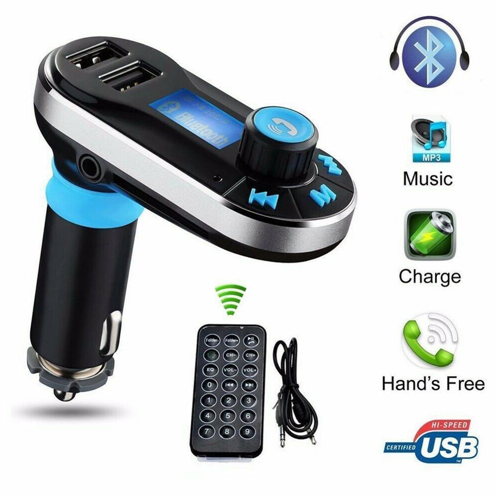 Bluetooth Fm Transmitter FM Modulator HandsFree Car Kit Car MP3 Player TF SD USB Reader 5V 2.1A Dual USB Fast Charger Car Stylin