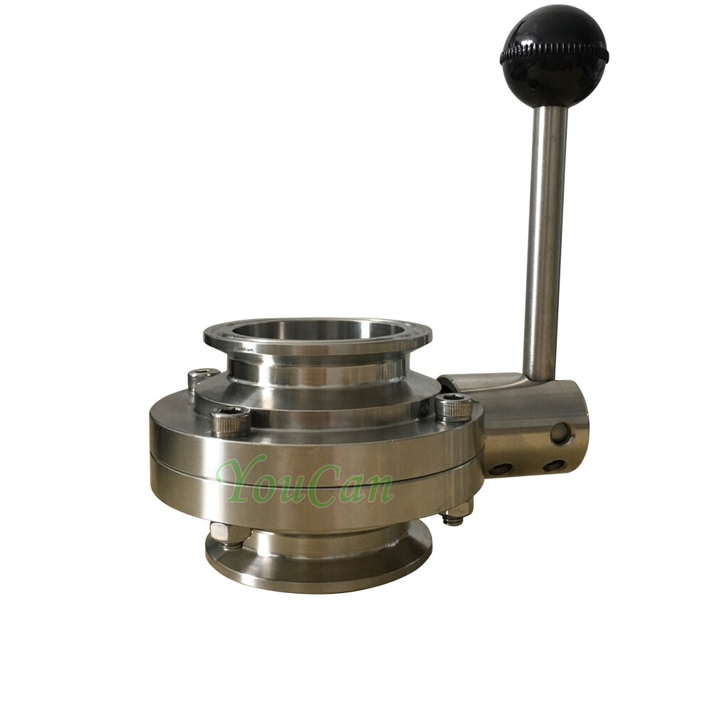 3/4" 1" 1.5" 2" SS304 Stainless Steel Sanitary Tri Clamp Butterfly Valve Homebrew Beer