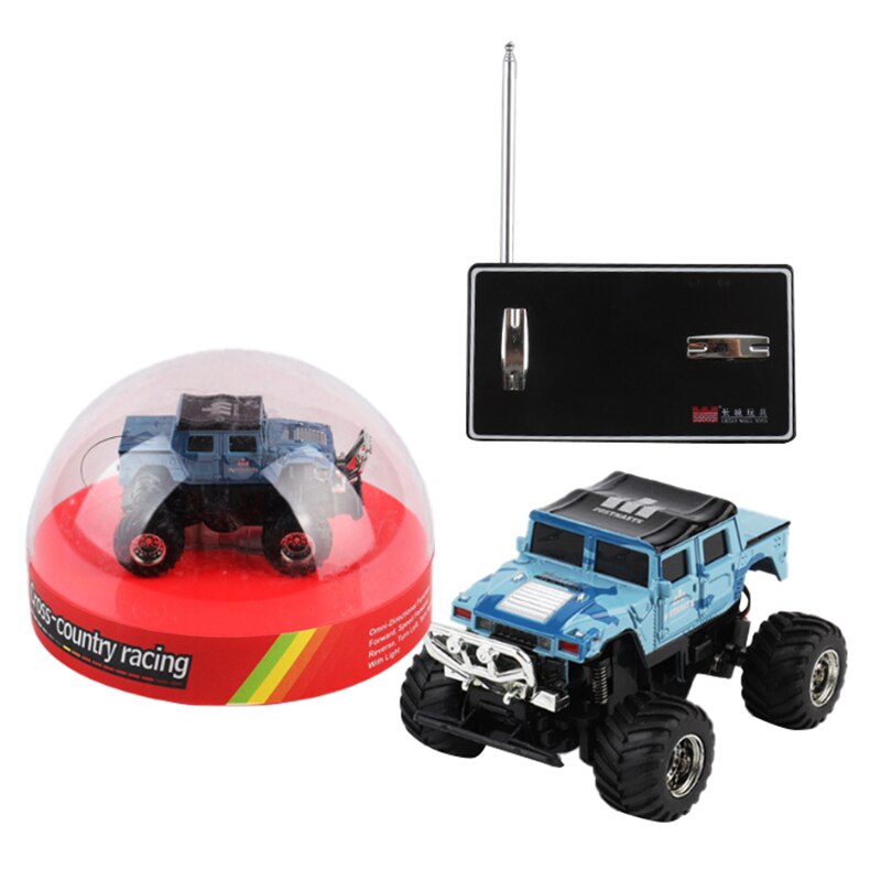 Mini lille fjernbetjening off-road køretøj børn fjernbetjening bil legetøj: Lyseblå