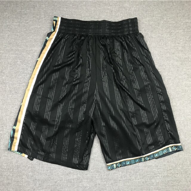 /21 Men’s America basketball Memphis Shorts Movement basket Shorts pocket The embroidery Shorts: Black Yellow / XL