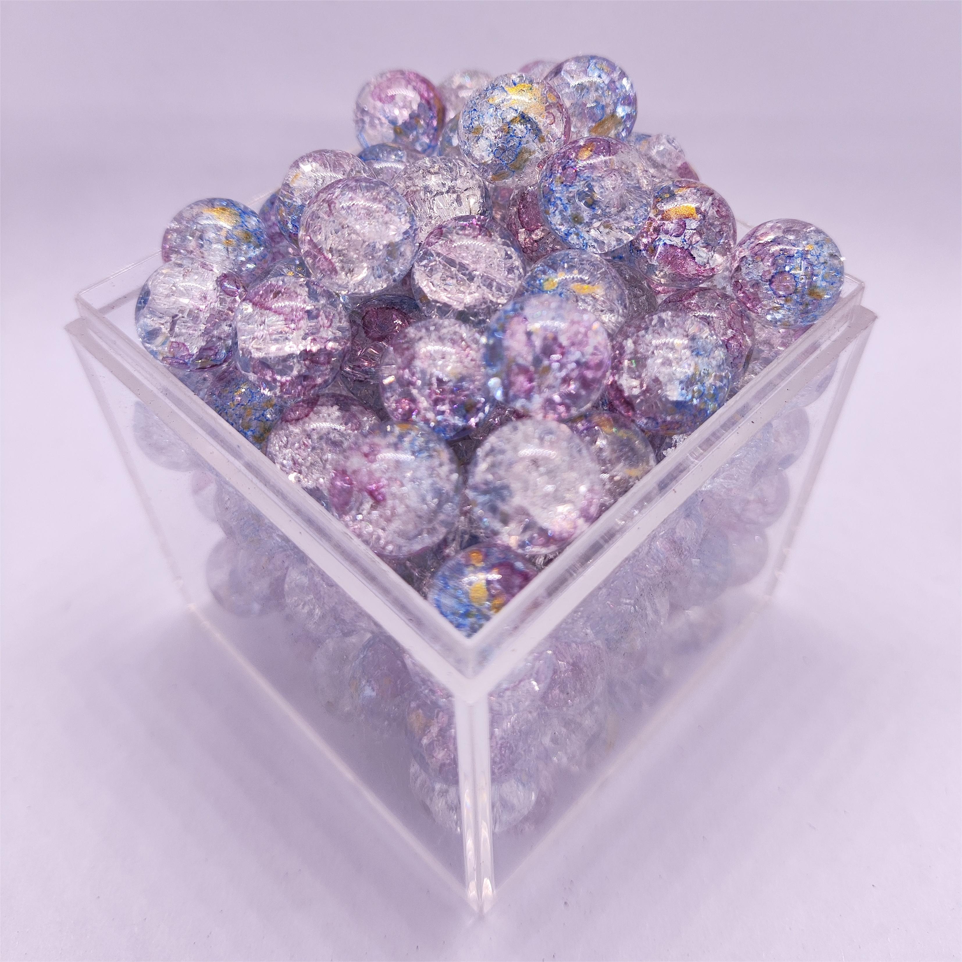 10mm 20 Uds. Cuentas de dos colores degradadas hechas a mano Diy chica hermosa pulsera de Multicolor collar cuentas sueltas joyería de hadas