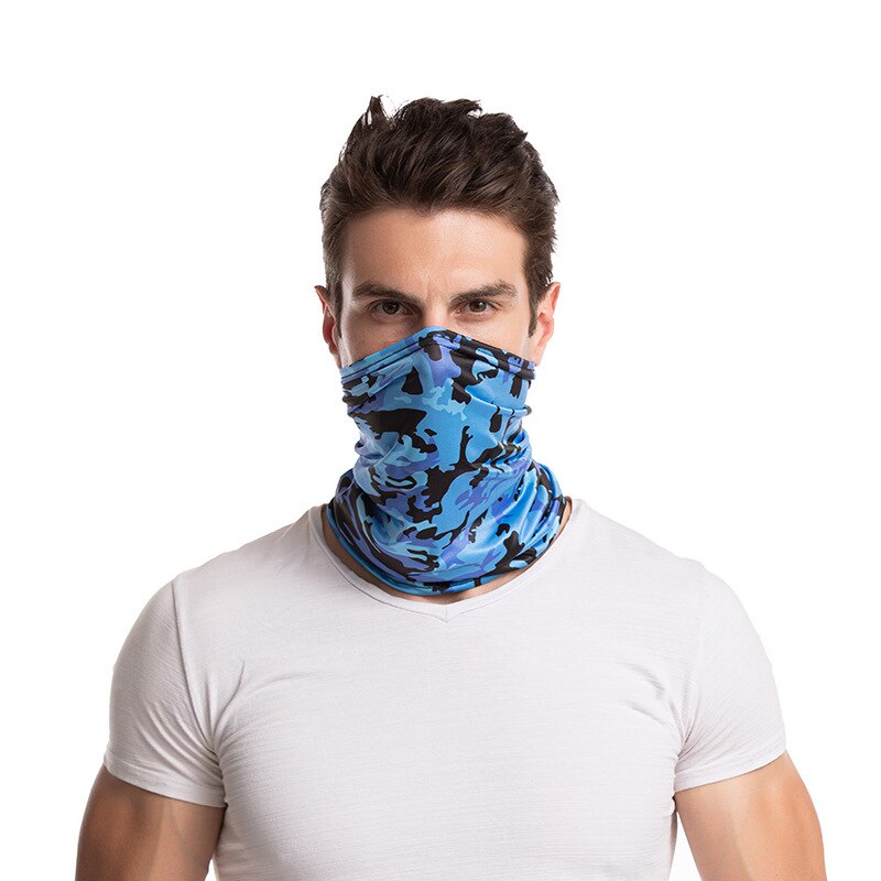 Camouflage Polyester Scarves Face Dust Mask Outdoor Sport Cycling Bandanas Camping Hiking Washouts Headwear Magic Scarf