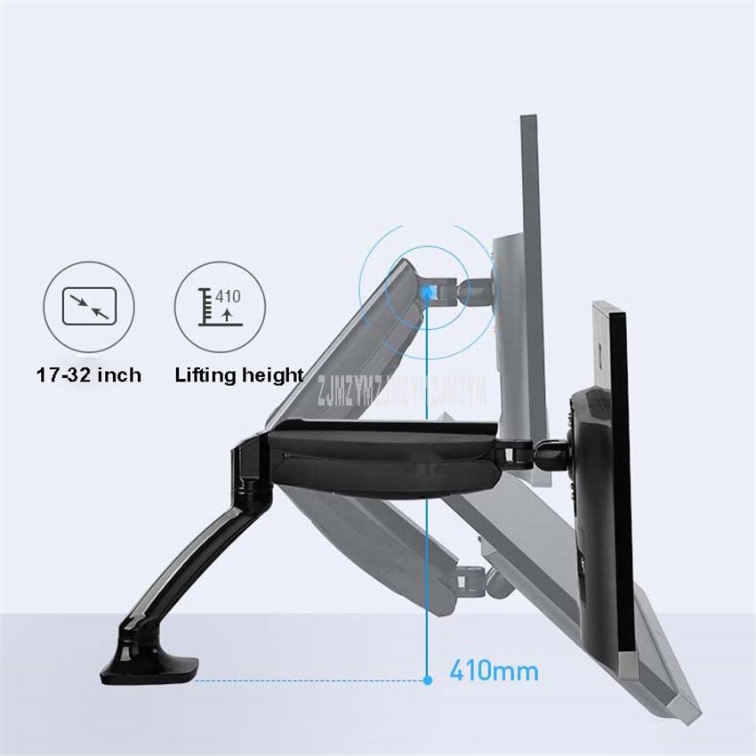 Universal Desktop LCD Monitor Mount Stand Display Screen Rack Holder Rotating Display Monitor Bracket Fit for 17"-32" inch