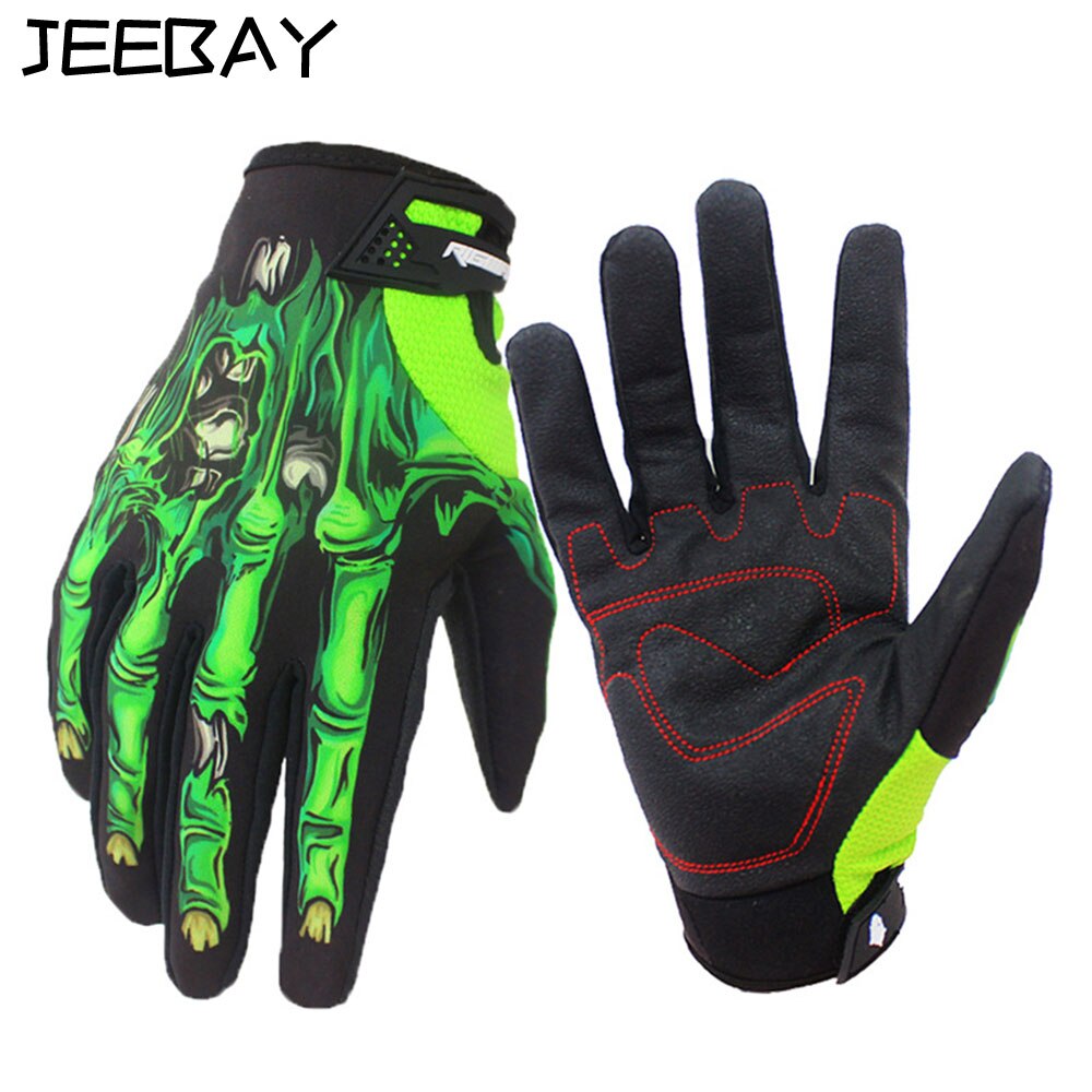 Screen Touch Summer Winter Ghost claw rose Women Motorcycle Gloves Full Finger Outdoor Motorbike Protective Breathable Glove: blue / M