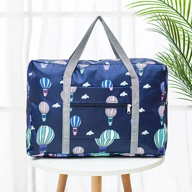 Foldable Travel Bags Nylon Large Capacity Bag Luggage WaterProof Handbags Women Men Travel Storage Clothes Packaging Organizer: PURPLE