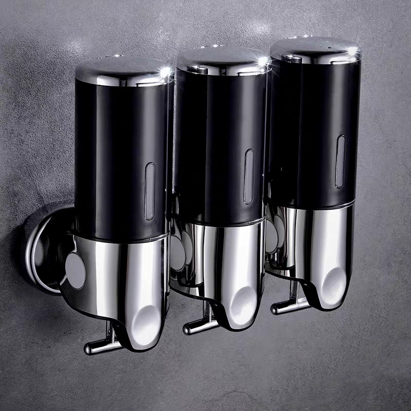 Badkamer Zeepdispenser Enkele/dubbele/drievoudige Wall Mount Zeep Shampoo Gel Douche Vloeistofcontainer voor Badkamer Accessoires: Blauw