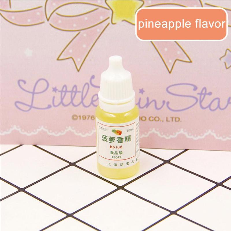 10ML Geschmack für Schleim Modellierung Ton DIY Pädagogisches Spielzeug für Kinder Kinder Kreative Machen Ihre Schleim Geruch Süße Scheiben aromen: pineapple