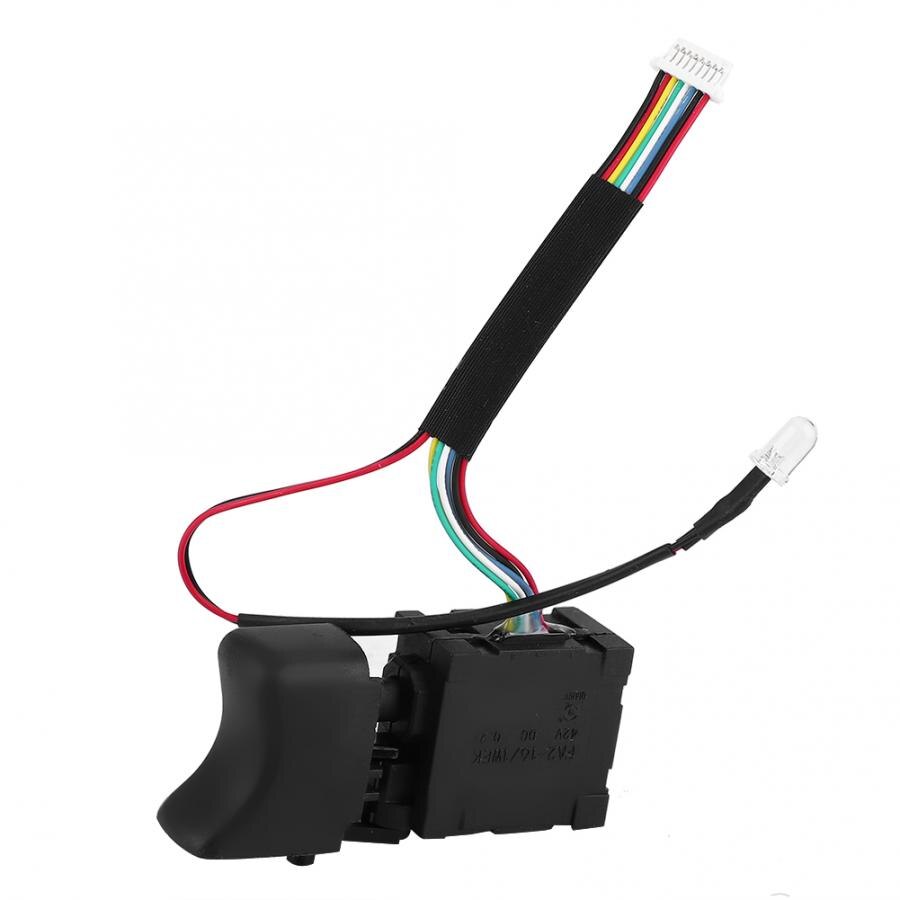 7.2V-24V Electric Drill Switch Adjustable Drill Speed Controller Brushless CW/CCW Cordless Drill Trigger Switch With Light