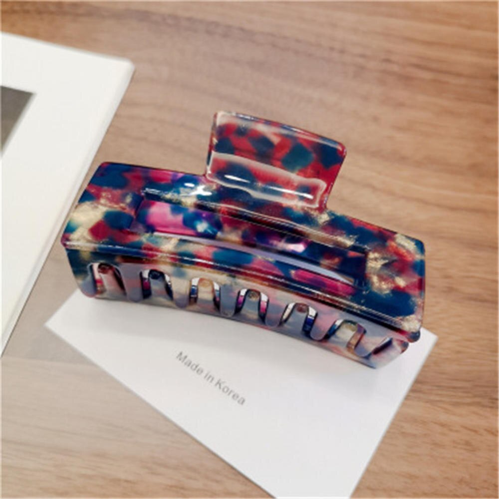 Acetaat vel koreaanse net rode retro haaraccessoires meisje grijpende clip grote eenvoudige temperament haarklem: 5