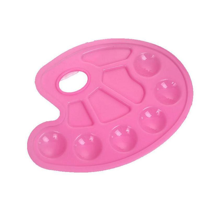 10 Wells with Thumb Hole Plastic Palette Art Paint Plastic Drawing Tray Color Palette For Oil Watercolour White Painting Pallet