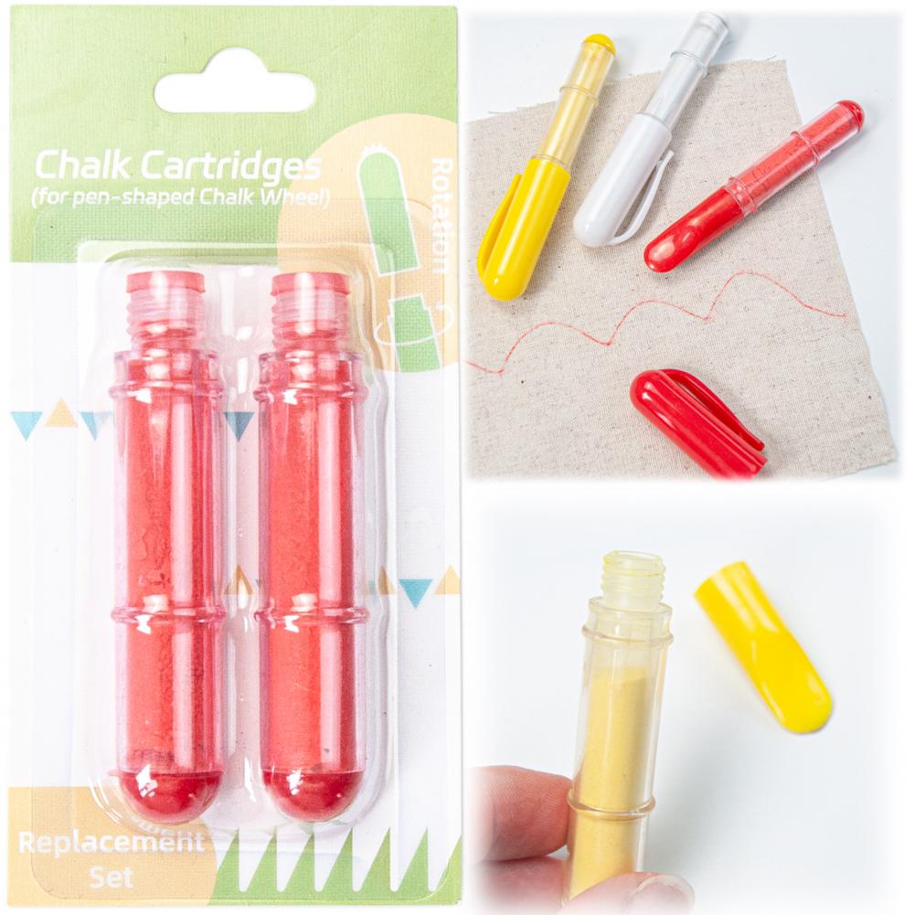 Fabric Marking Sewing Chalk Thread-on Refillable Sewing Chalk Erasable Sewing Chalk Marker for Quilting Crafting Fine for Sewers
