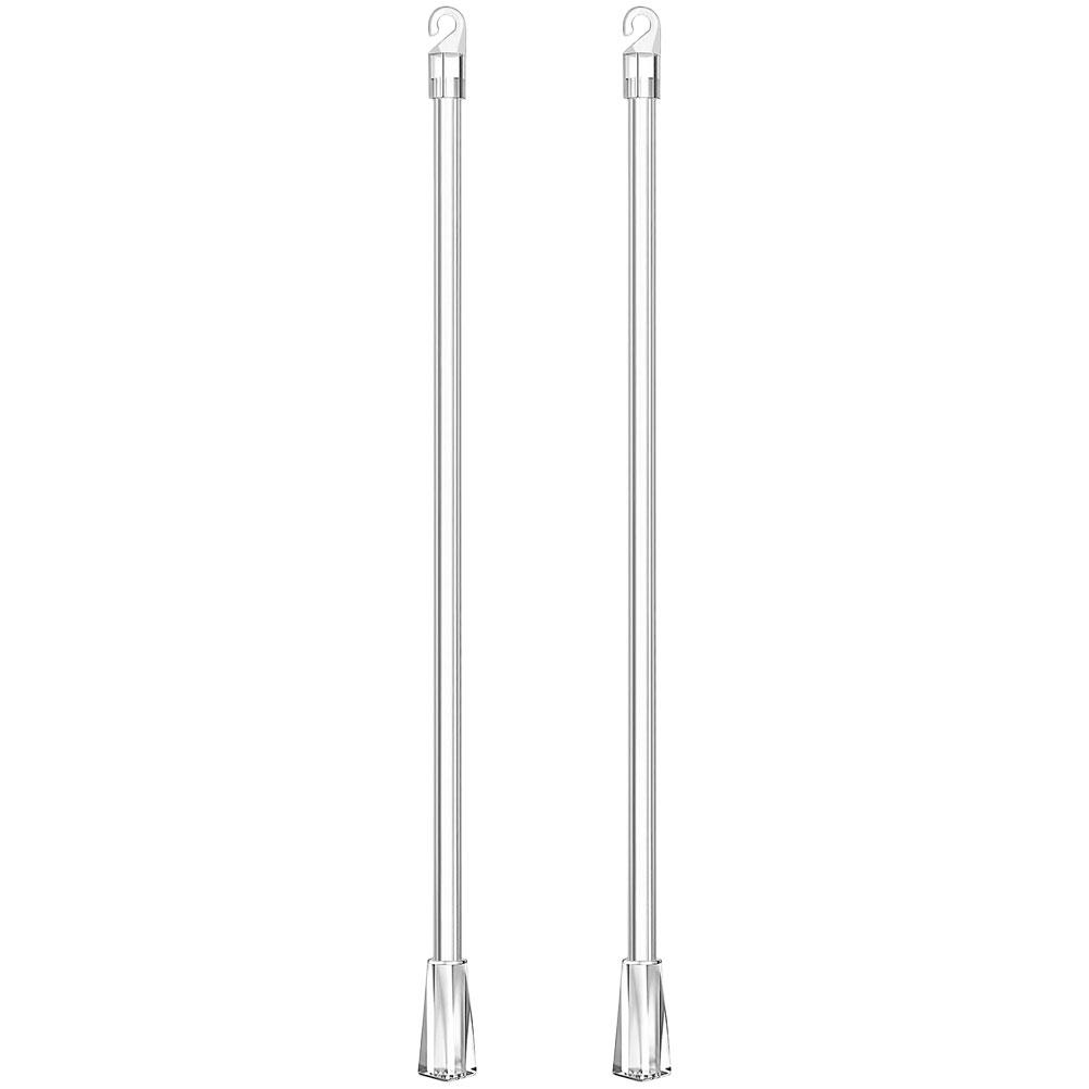 2 stk. gardinstænger til udskiftning af gardinstænger i aluminium, egnet til de fleste gardiner, nem montering