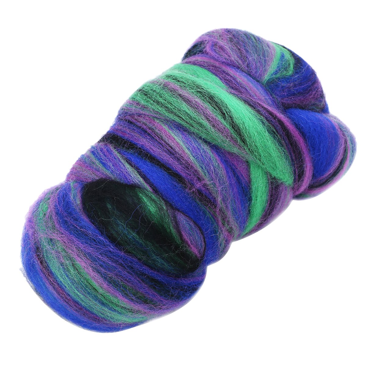 Regenboog Kleuren Zachte Wol Roving Omvangrijk Dikke Garen Spinning Hand Breien Draad Haak Garen voor Muts Sjaal Breien 114g 4oz