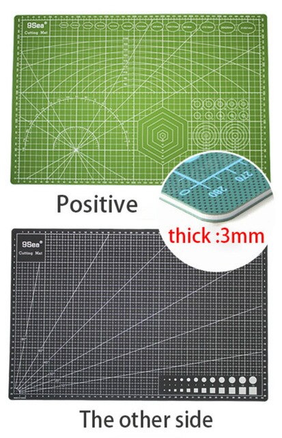 A3 tappetino da taglio in Pvc tappetino da taglio patchwork pad A3 strumenti patchwork strumento manuale fai-da-te tagliere autorigenerante a doppia faccia: 7 A3