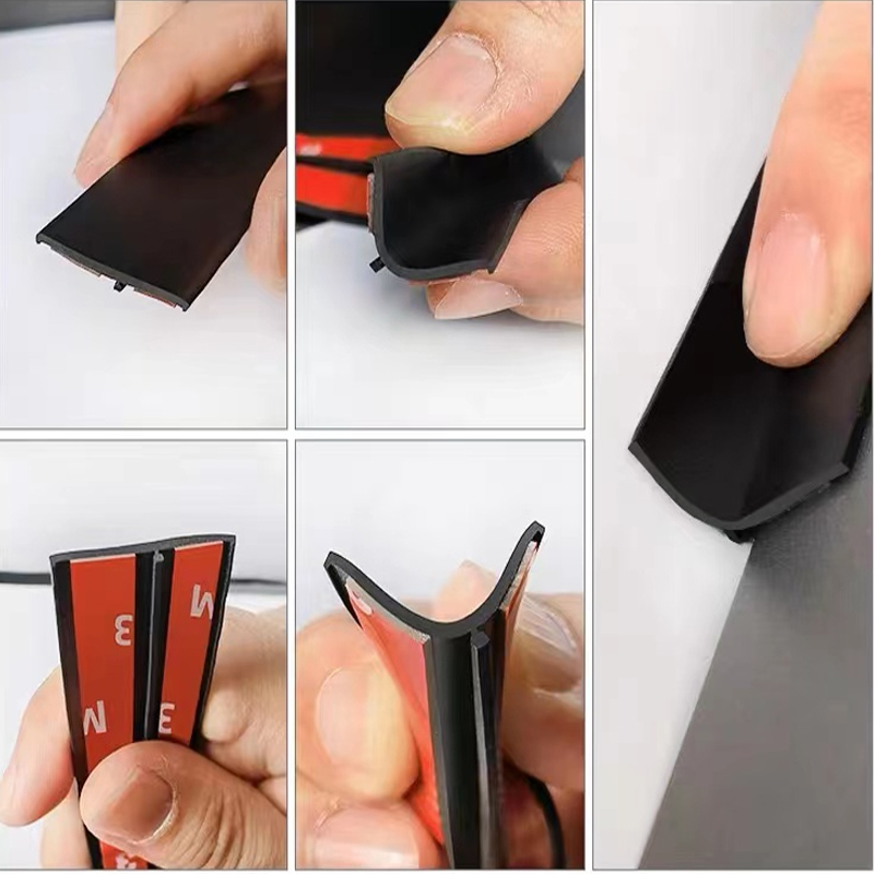 14/19/30/35mm Rubber 2/4/8M Car Door Edge Sealing Strip Roof Windshield Sealant Protector Window Seal Sound Insulation Sticker