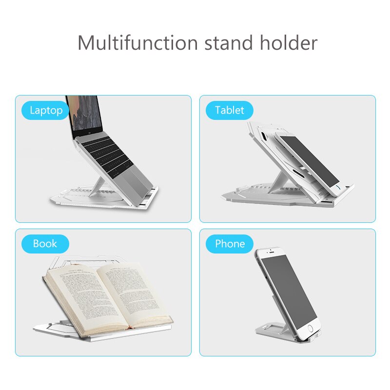 Verstelbare Folding Laptop Stand Houder Voor Macbook Lenovo Asus Dell Hp Lapdesk 360 Roterende Notebook Tablet Cooling Pad Beugel