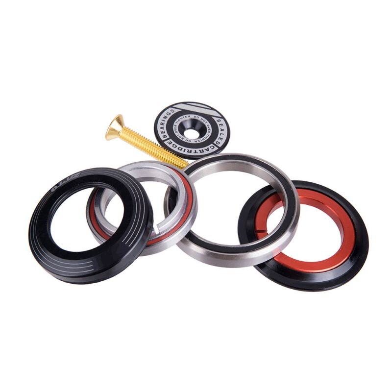 Aluminum Alloy Threadless MTB Road Bike Headset with Top Cap Tapered Bowl Tube Bearing Fork Bicycle Accessory