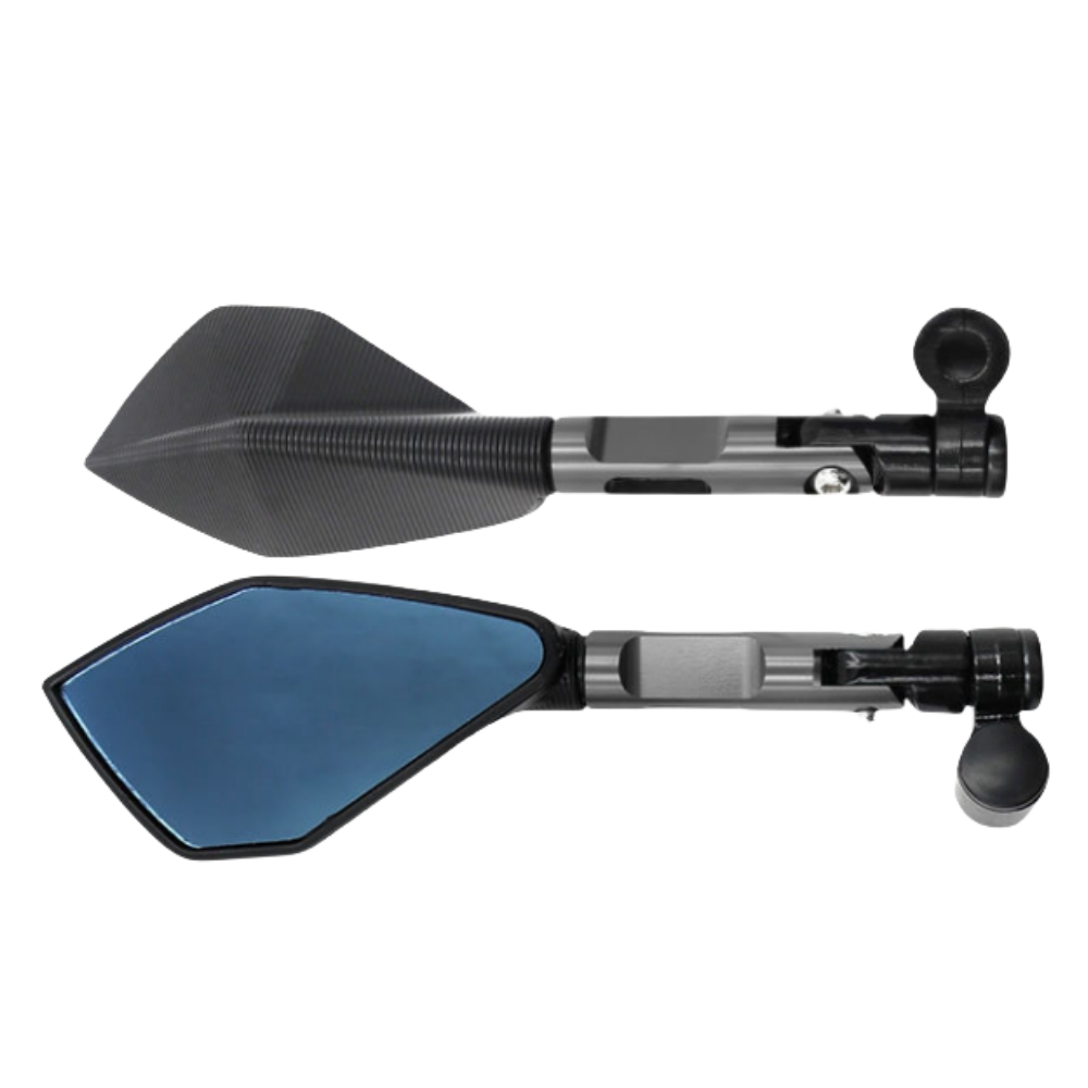 Espelho retrovisor cnc modificado para motocicleta, espelho retrovisor para carro de rua, scooter, acessórios universais: Marfim