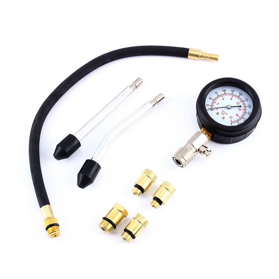 Pressure Meter Petrol Engine Compression Tester Test Gauge Kit Car Motorcycle Garage Tools+Case Digital Pressure Meter