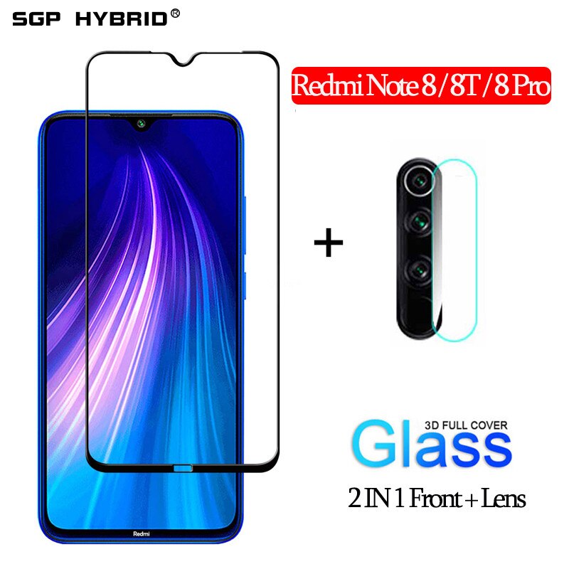 3-in-1 Airbag capa,Case + Glass Xiaomi Redmi Note 8 Pro 8 T 360 Full Cover Case redmi-note-8t Clear case note 8t nfc Back Cover: For Redmi note 8 / 2 in 1