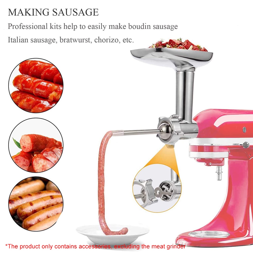 Meat Grinder Attachement Meat Mincer Sausage Stuffer Accessories for KitchenAid Stand Mixers