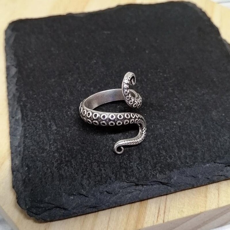 Europäischer stil, schlichte retro-persönlichkeit, oktopus-punktrend, ändern oktopus, offener Ring