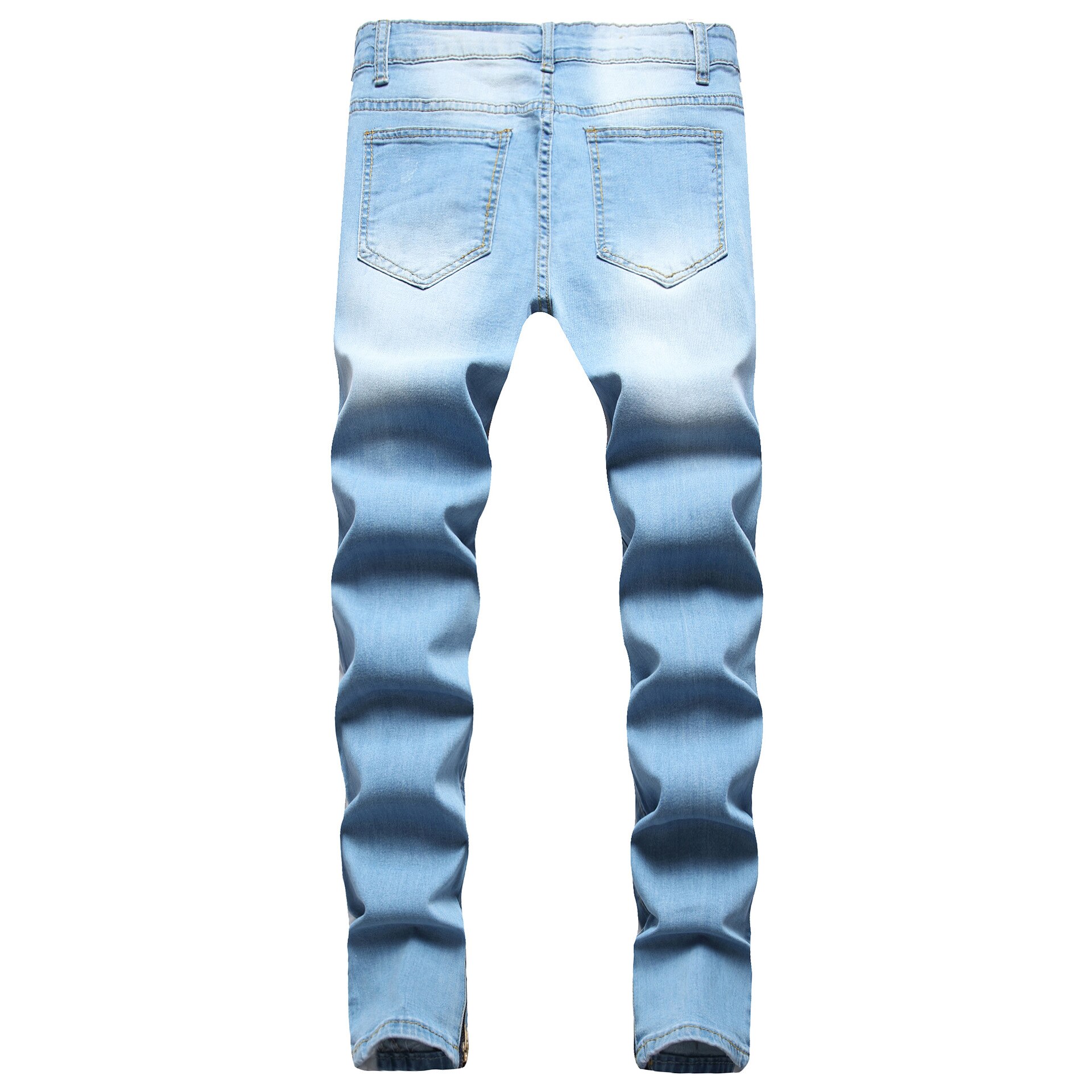 Jean déchiré pour homme, legging tendance européen et américain