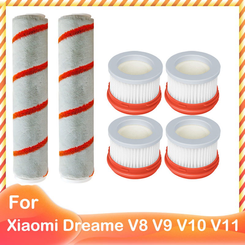 Compatible for Xiaomi Dreame V9 V10 V11 V8 V9B V9P XR Accessories Main Brush HEPA Filter Wireless Handheld Parts: plum