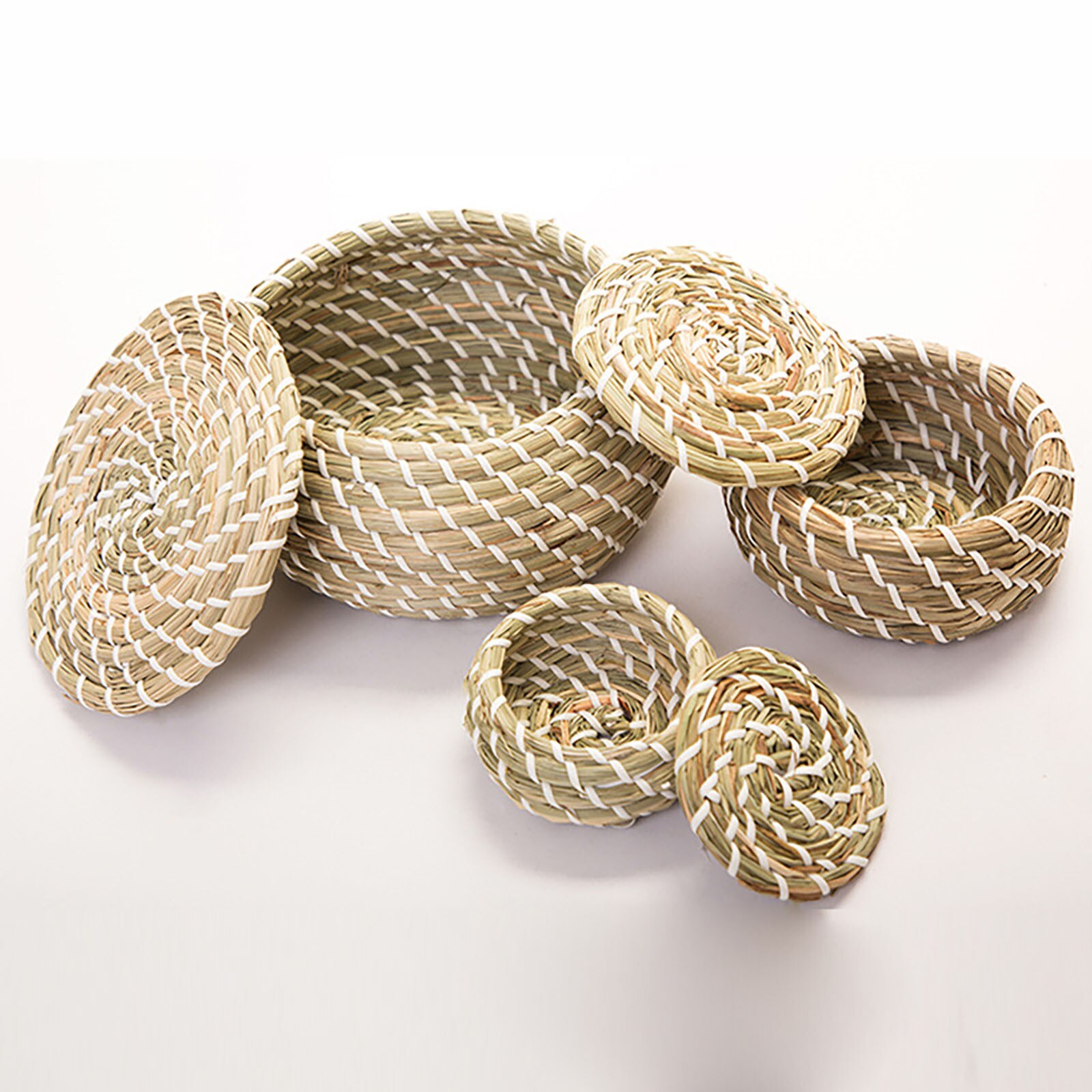 25# Handmade Rattan Storage Baskets Household Items Snacks Fruit Debris Laundry Willow Storage Baskets Sundries Organizer Box