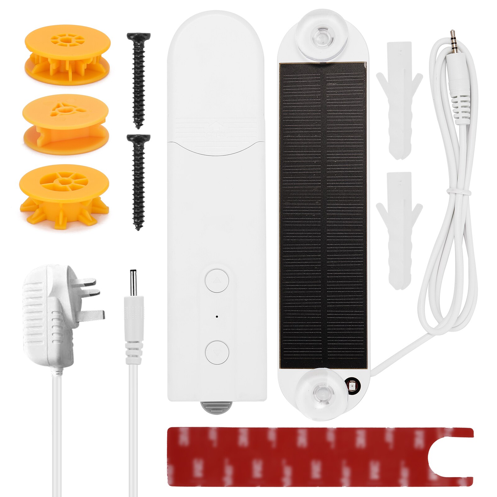 Am43 elektrisk gardinmotor smart telefon app kontrol elektriske rullegardiner romersk gardin blødt gardin lys følelse trække motor: Uk-stik