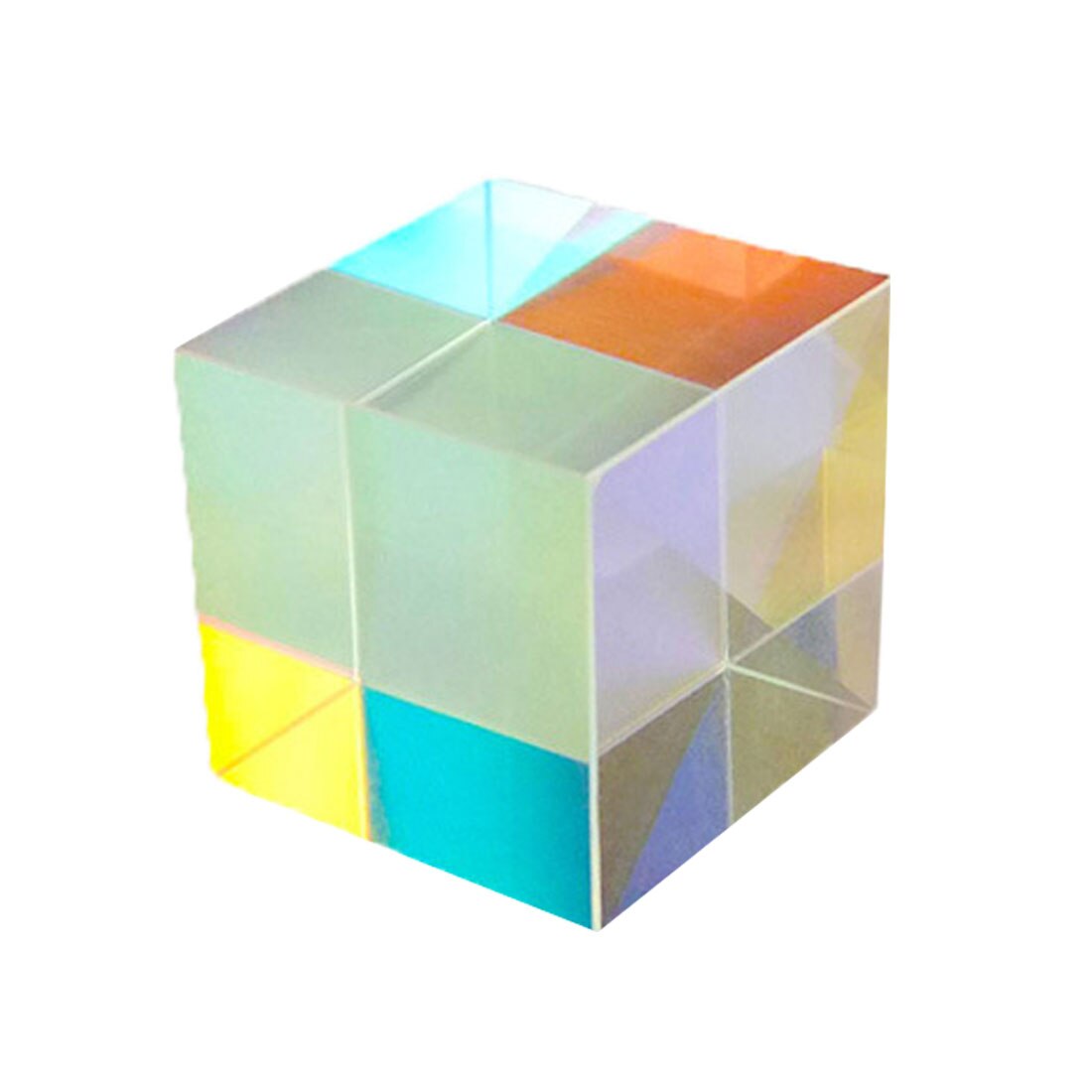 Colorful 12.7*12.7*12.7mm Defective Combiner Splitter Cross Dichroic Cube RGB Prism Glass Optical Glass Prism Cube